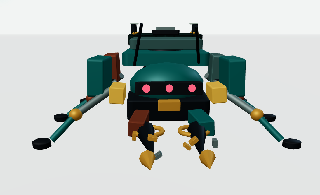 3D scrap crawler character model